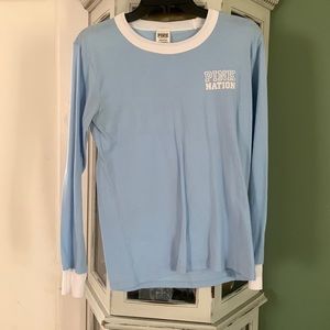 PINK Victoria’s Secret Light Blue Long Sleeve Shirt ❤️
